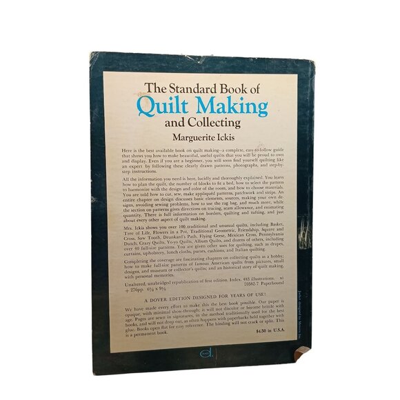 The Standard Book Of Quilt Making & Collecting By Marguerite Ickis - Picture 2 of 2